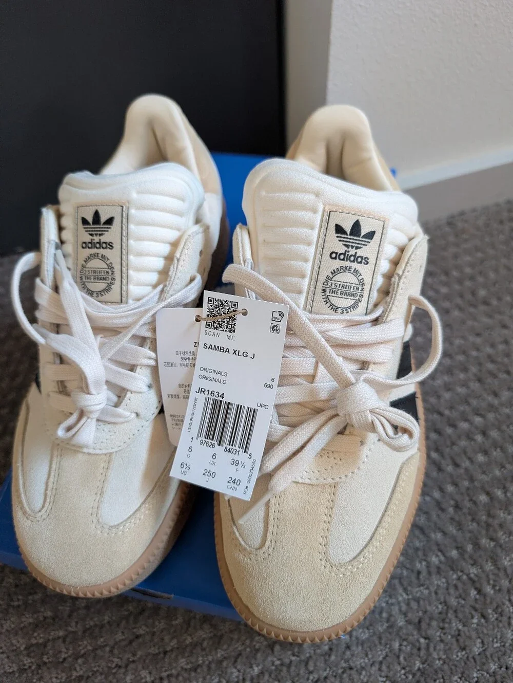 NWT Adidas Samba XLG Big Kid/Men's 6.5 Or Women's 7.5